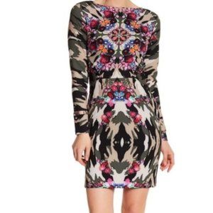 Artelier Nicole Miller Floral Camo Printed Dress